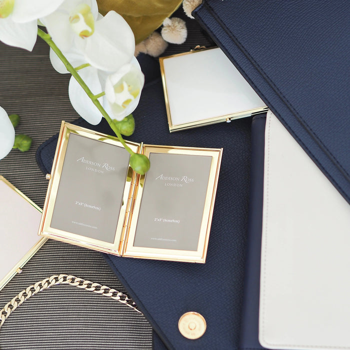 White & Gold Travel Frame