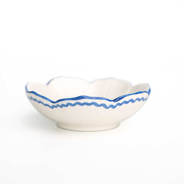 Trio Sketch Cobalt Blue Small Snacking Bowl - Set of 4