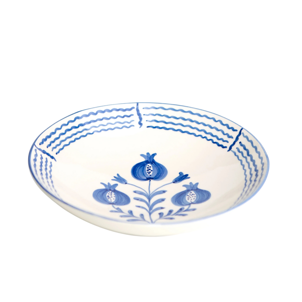 Trio Sketch Cobalt Blue Salad Serving Bowl