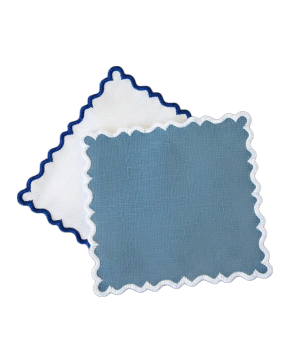 Wavy Cocktail Napkins - Set of 4