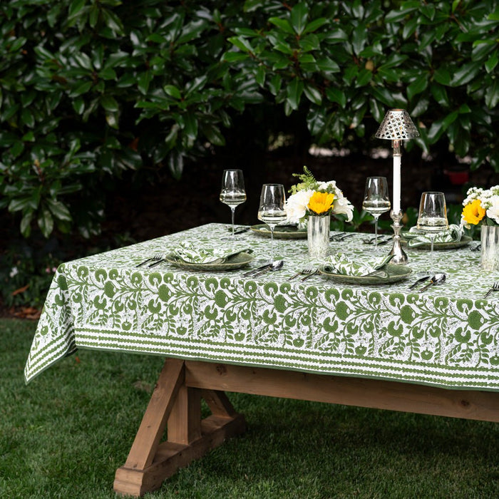 Cactus Flower Lettuce Green Tablecloth