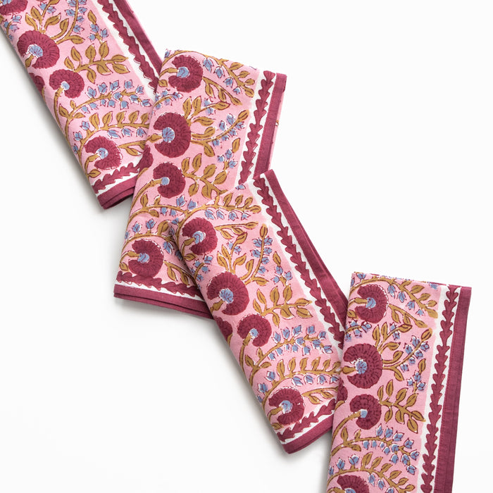 Cactus Flower Mauve & Lavender Napkins Set 4