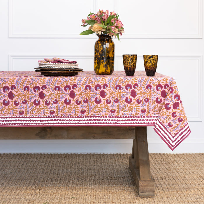 Cactus Flower Mauve & Lavender Tablecloth
