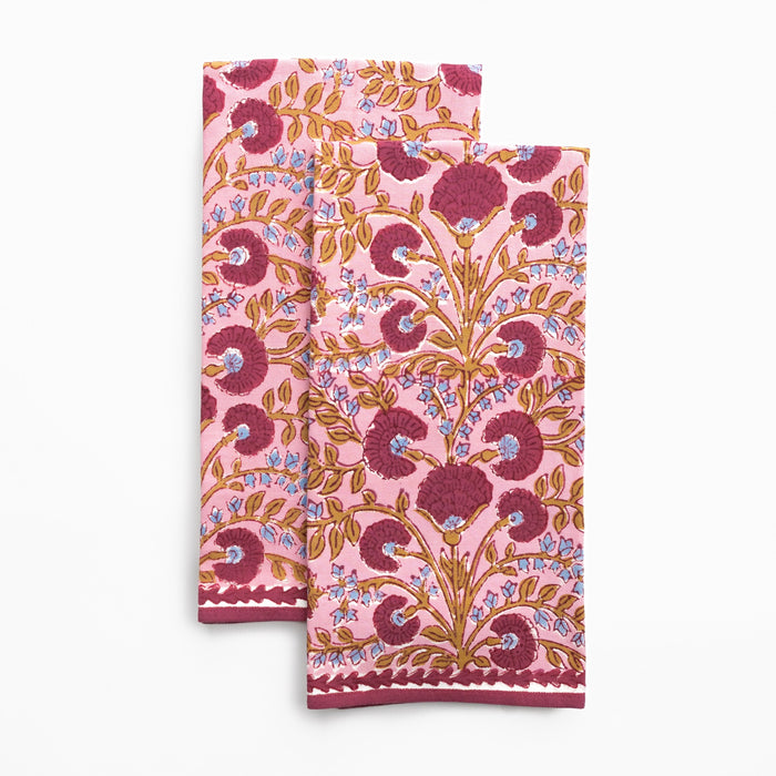 Cactus Flower Mauve & Lavender Tea Towels - Set of 2