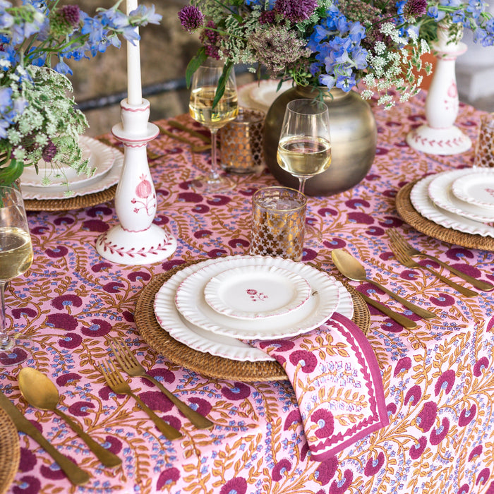 Cactus Flower Mauve & Lavender Napkins Set 4