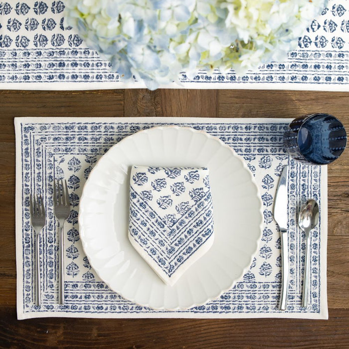Elise Blue Placemats - Set of 4