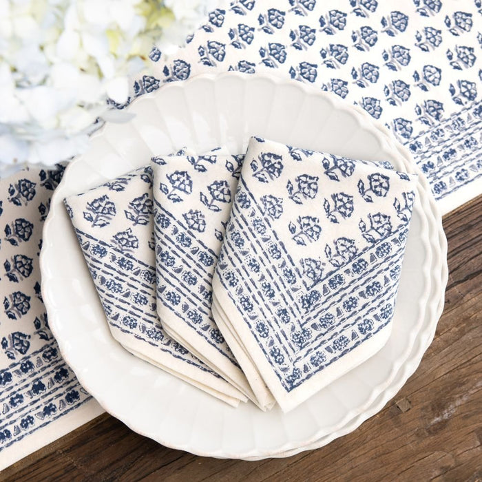 Elise Blue Napkins - Set of 4
