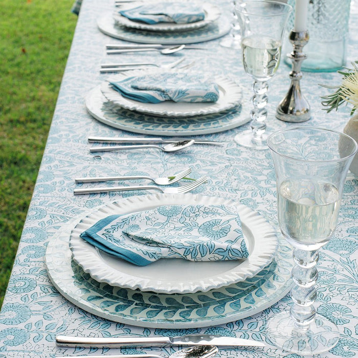 Floral Trellis Aqua Napkin - Set of 4