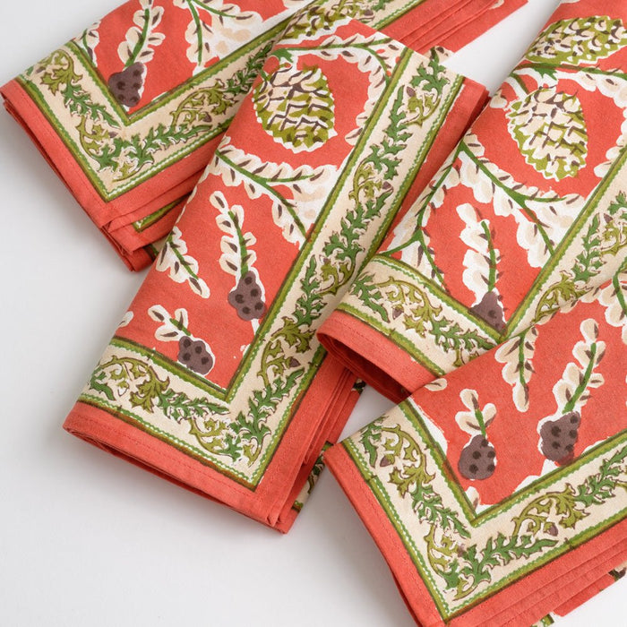 Harvest Pinecone Napkins - Set of 4