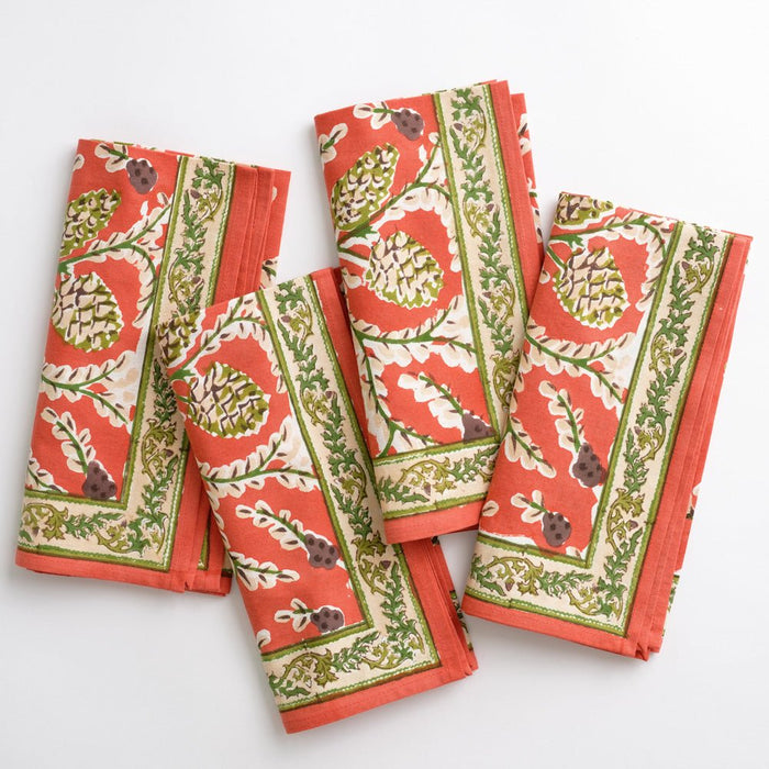 Harvest Pinecone Napkins - Set of 4