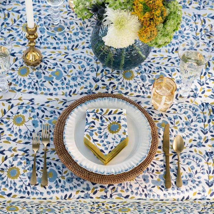 Starflower Blue & Ochre Napkin - Set of 4