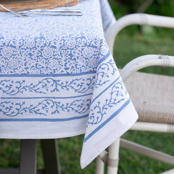 Tapestry Blue Tablecloth