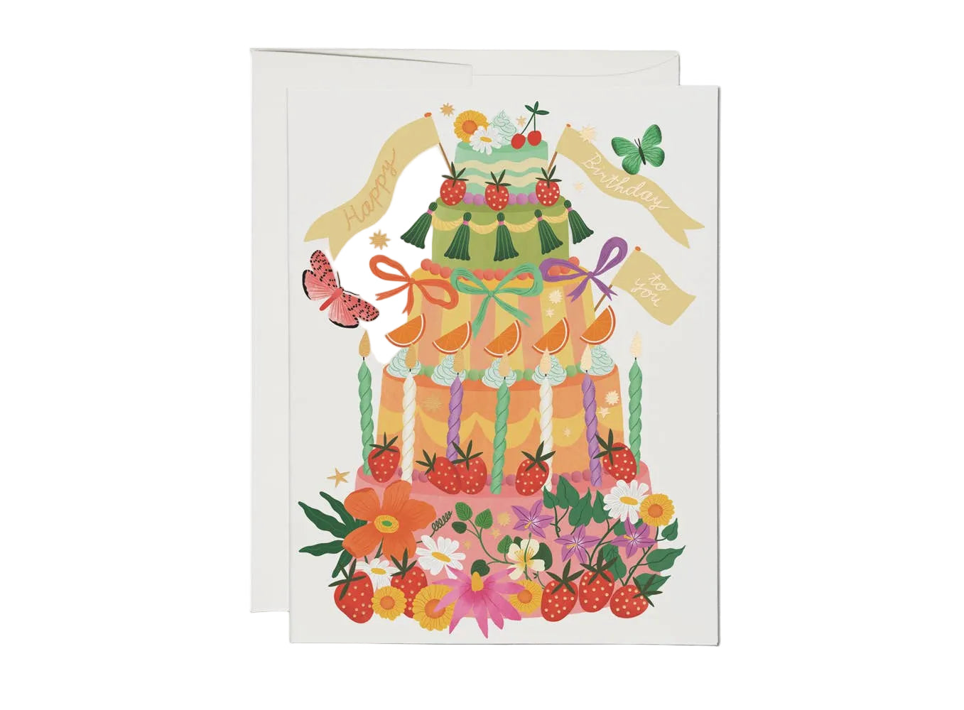 Whimsical Cake Birthday Card