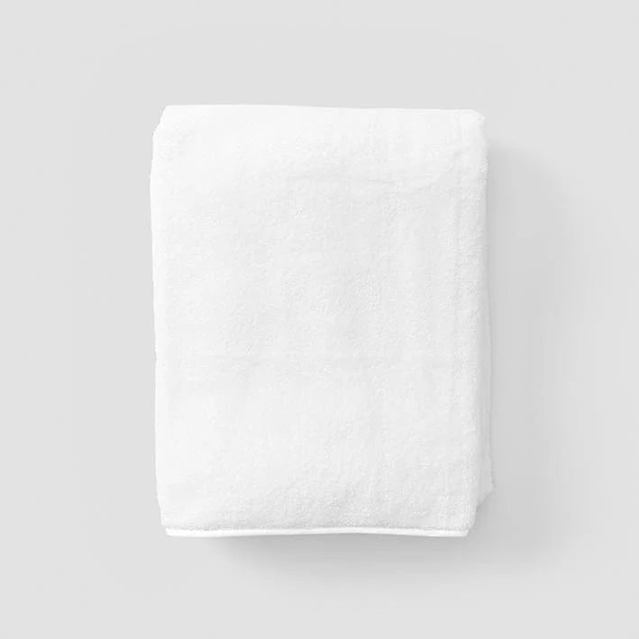 Towel with Piping on grey background 