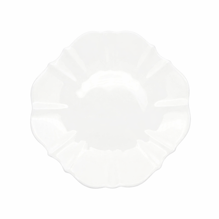 White bone china plate on a white background