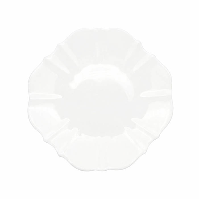 White bone china plate on a white background