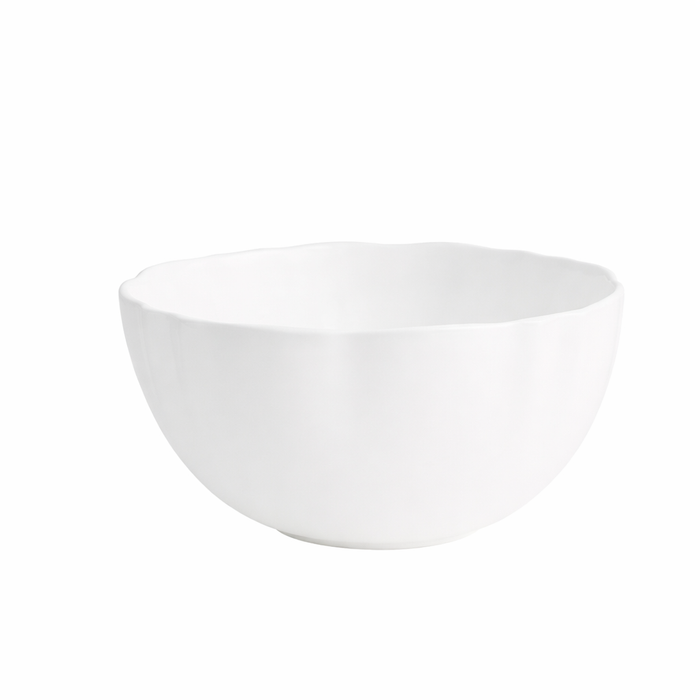 White ceramic bowl on a white background