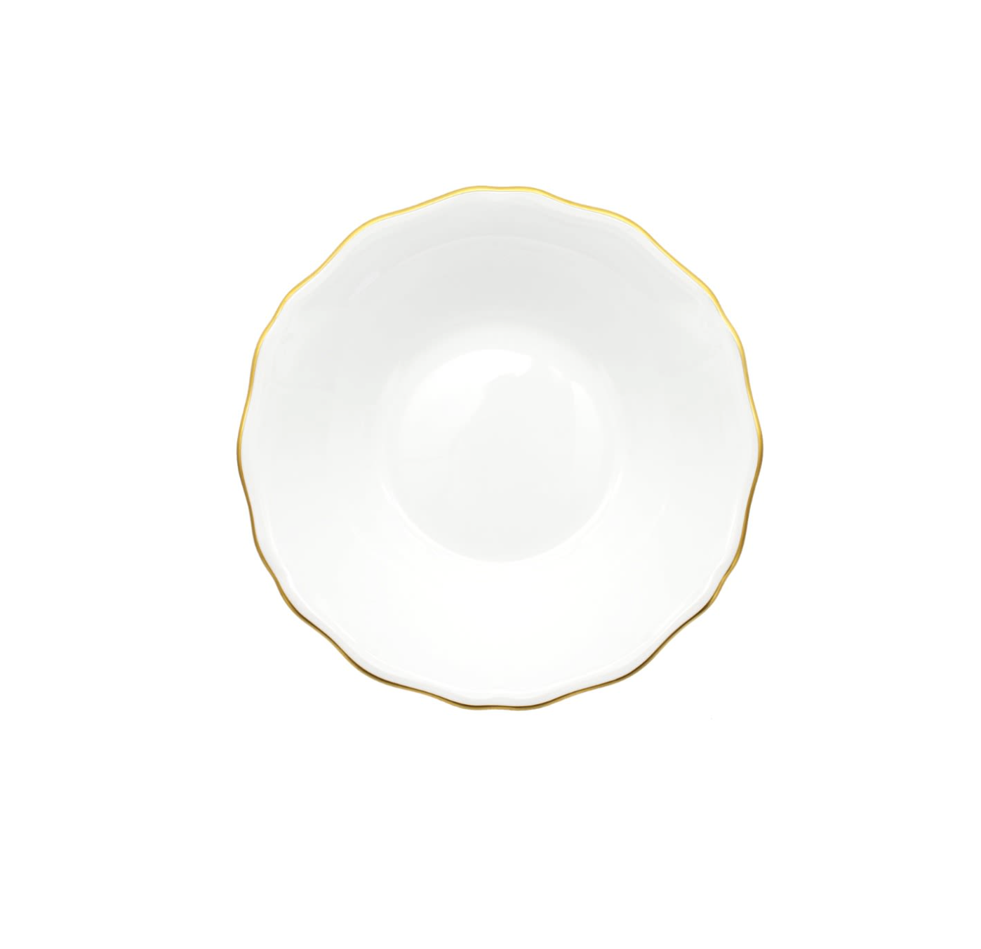 Pasta/Soup bowl white with gold rim on white background