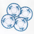 Set of 4 willoware embroidered cocktail napkins on white background 