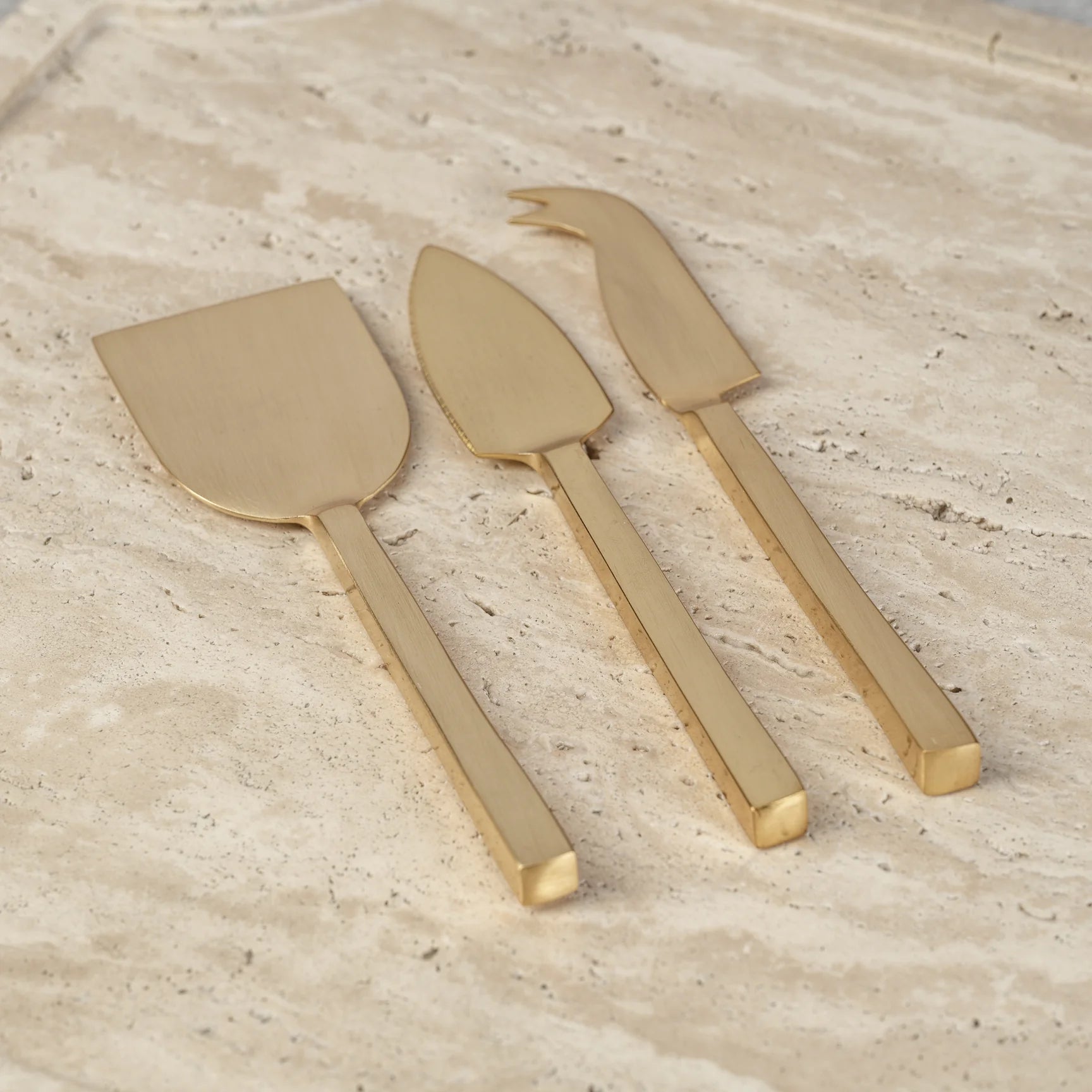Gold Cheese Slicer and Server Set