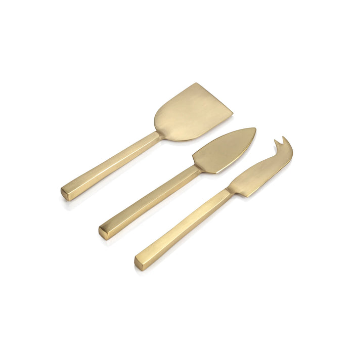Gold Cheese Slicer and Server Set