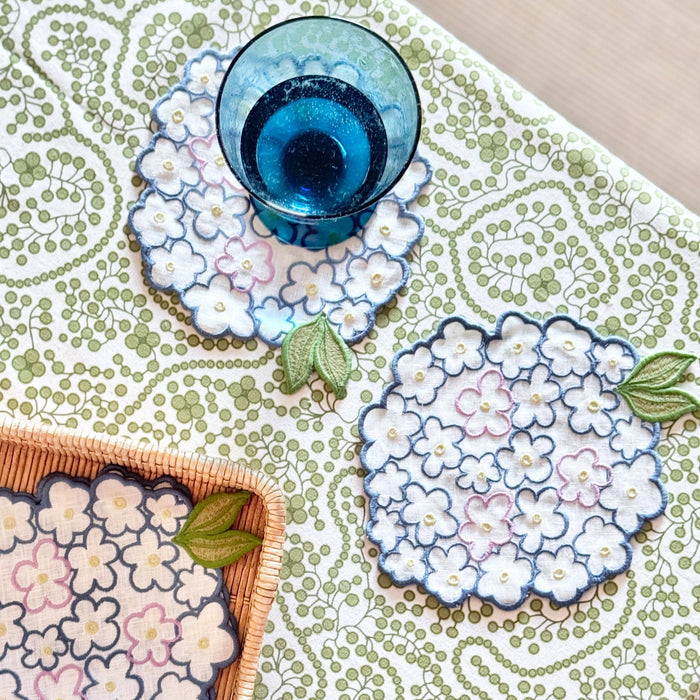 Hydrangea Cocktail Napkins - set of 4