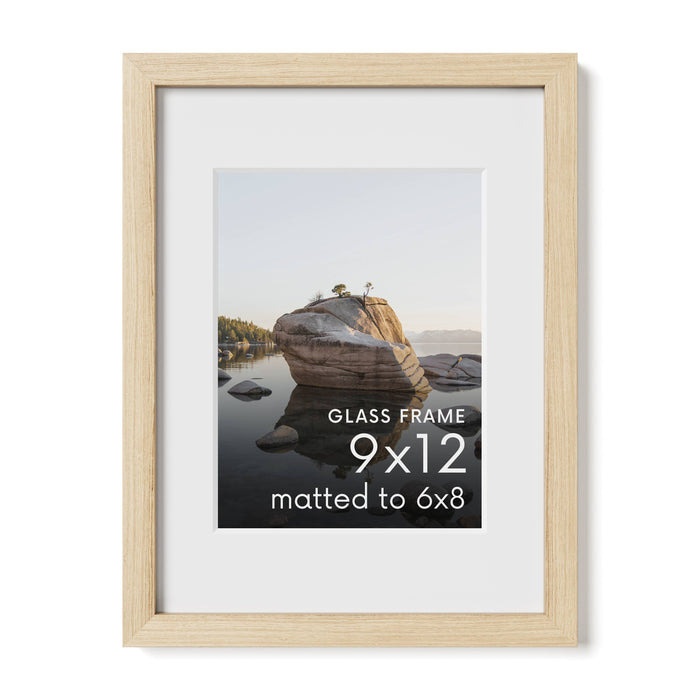 Natural Oak Frame with Glass: 5x7