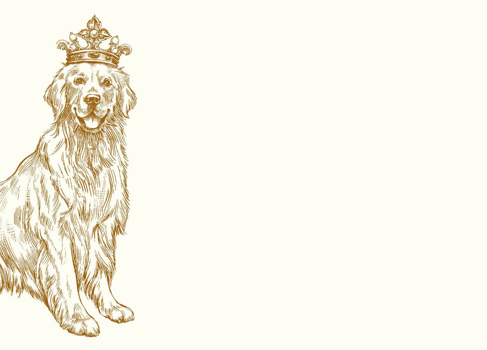 Royal Golden Retriever Notecard Set