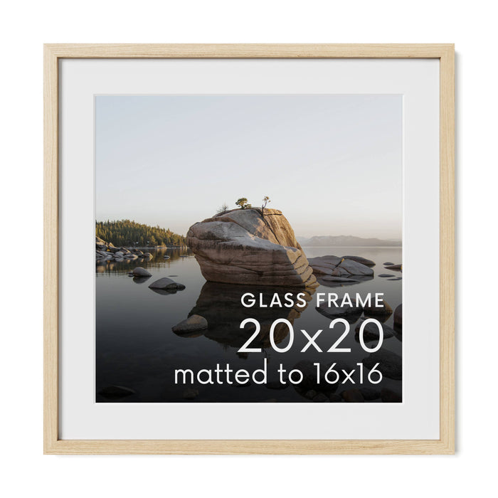 Natural Oak Frame with Glass: 5x7