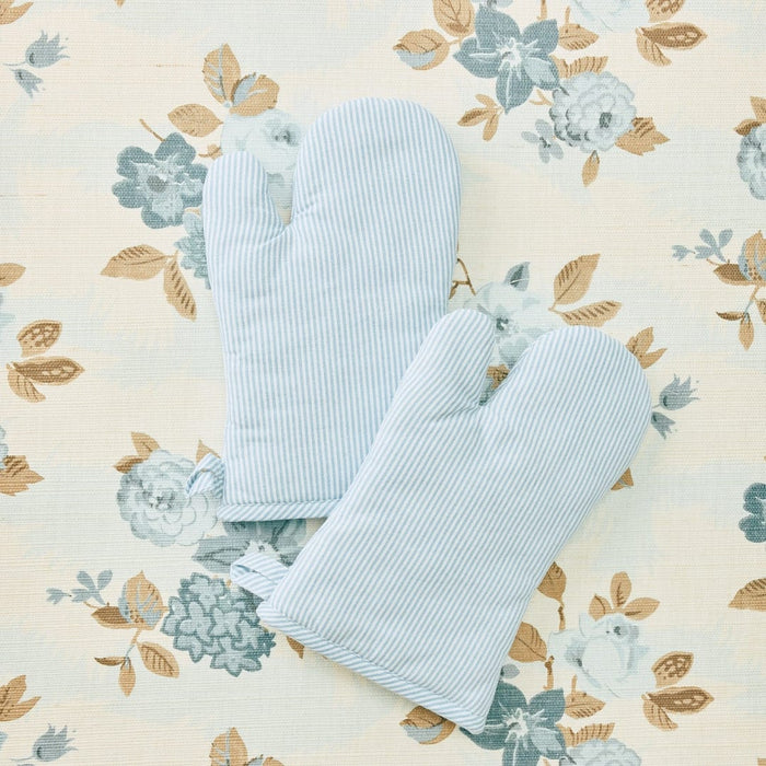 Striped Oven Mitts