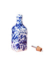 blue splatter refillable olive oil bottle 