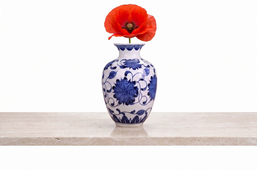 The Blue Willow Tulip Vase