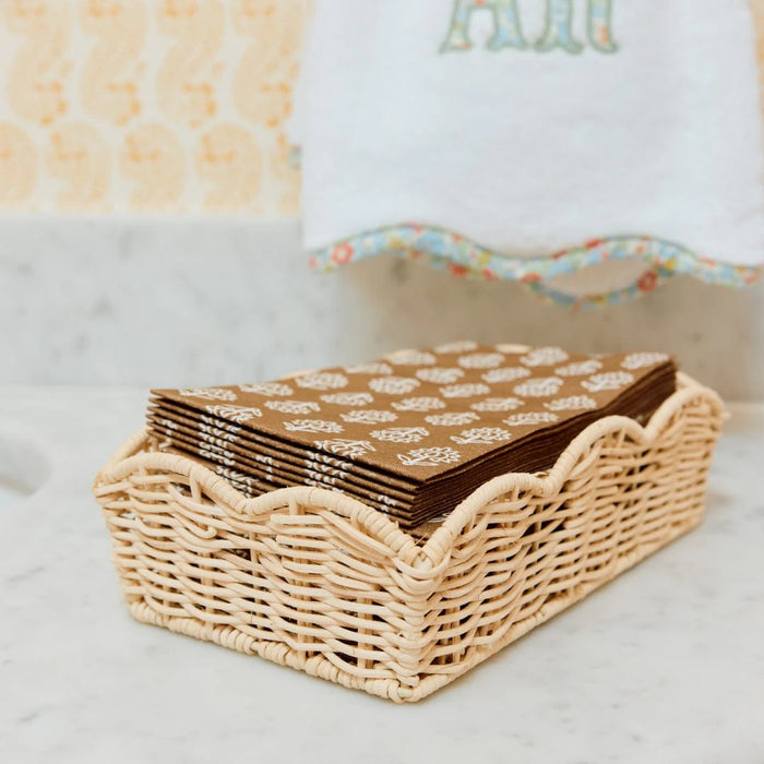 Brown Tullie Paper Guest Towels (25 pieces)