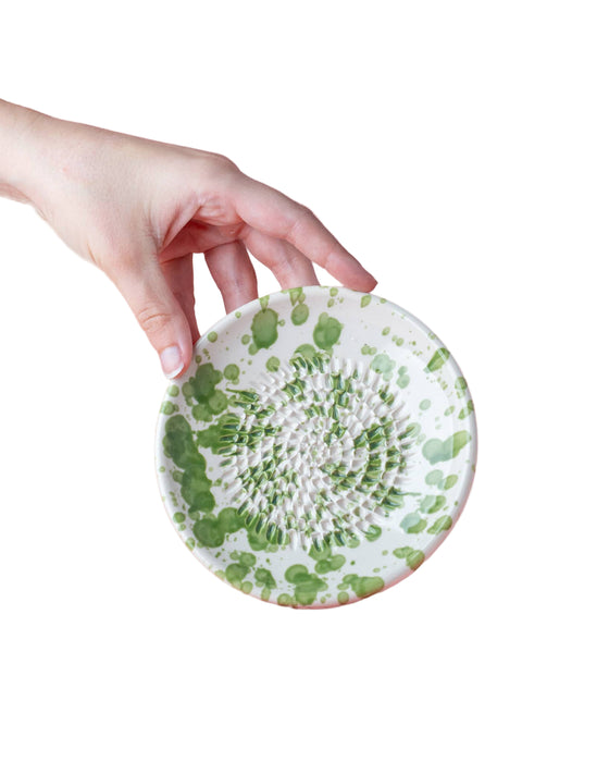 Small Green Ceramic Garlic Grater