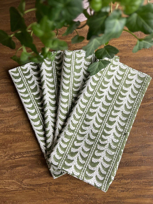 Endless Fleur Napkins in Green - Set of 4