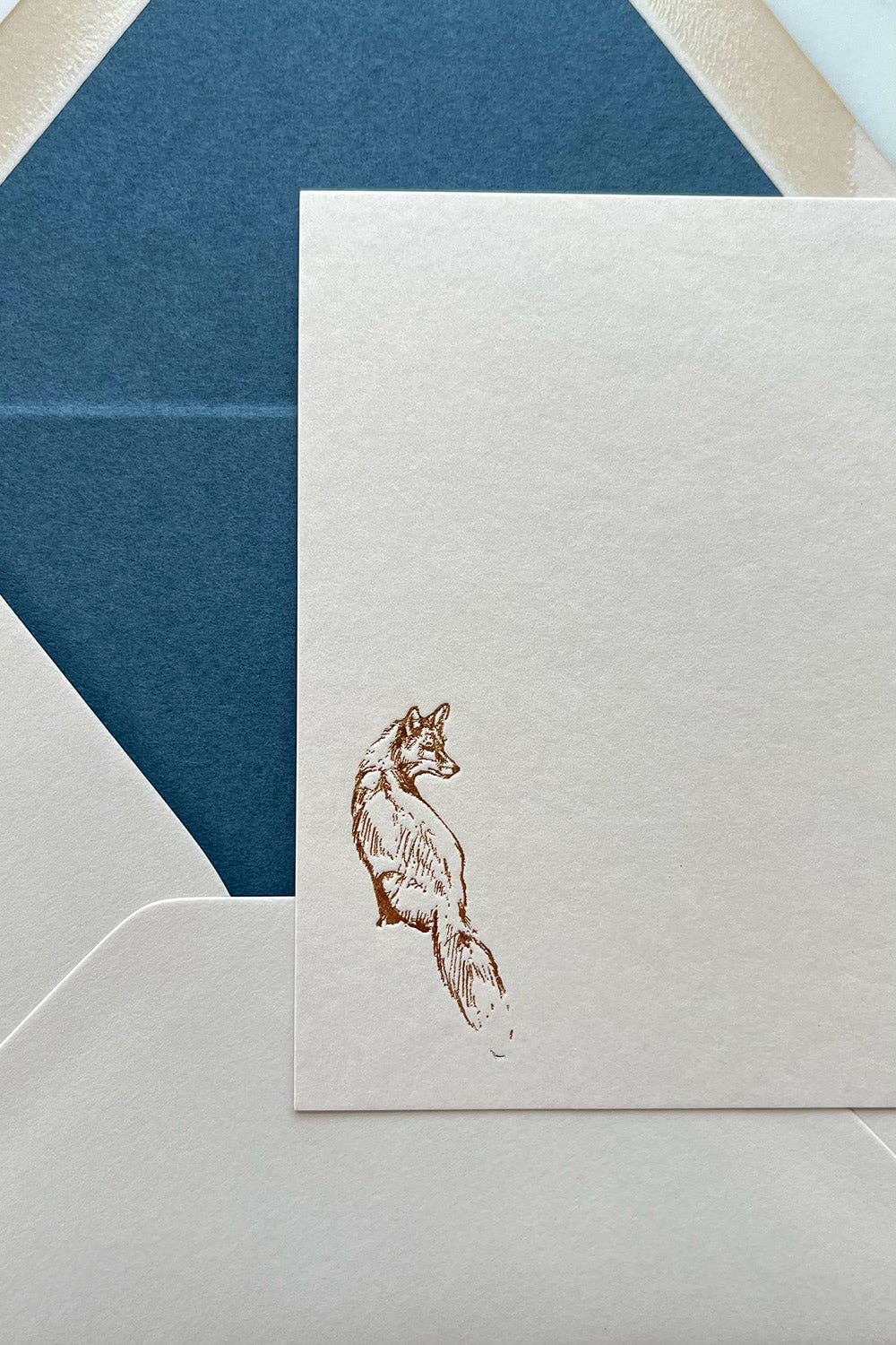 Fox Foil Cards - Set of 8: French Blue