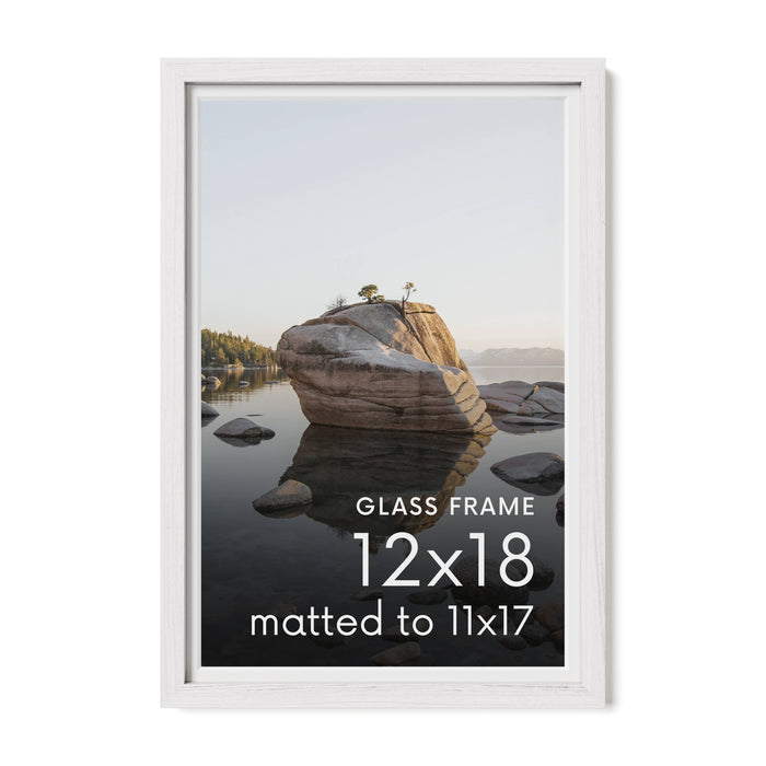 White Oak Frame with Glass: 12x16