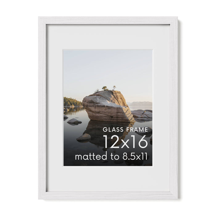 White Oak Frame with Glass: 12x16