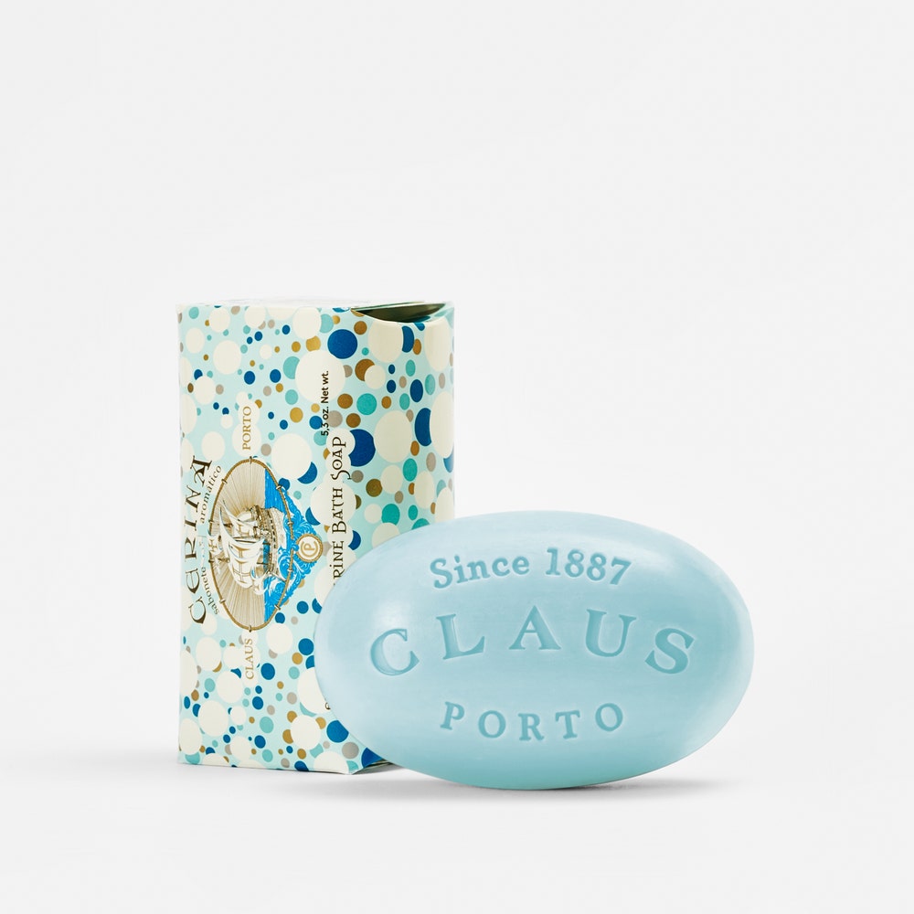 Claus Porto Cerina Soap in decorative package on white background