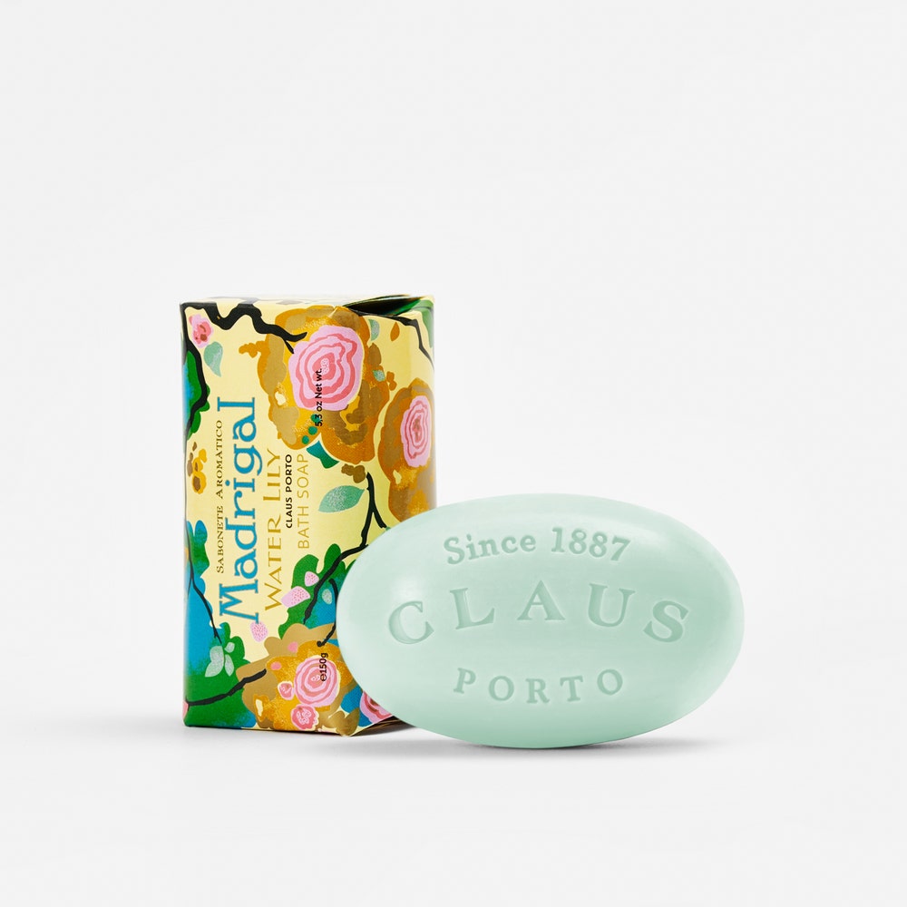 Claus Porto Madrigal Soap in decorative package on white background