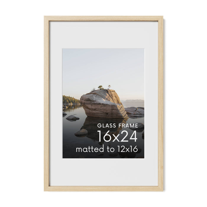 Natural Oak Frame with Glass: 5x7