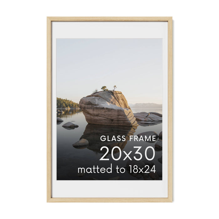 Natural Oak Frame with Glass: 5x7