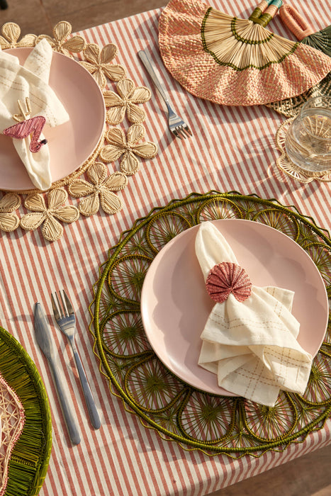 Shell Napkin Ring: Pink - Set of 4
