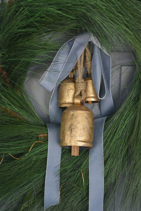 1.5" Dusty Blue Classic Woven Velvet Ribbon