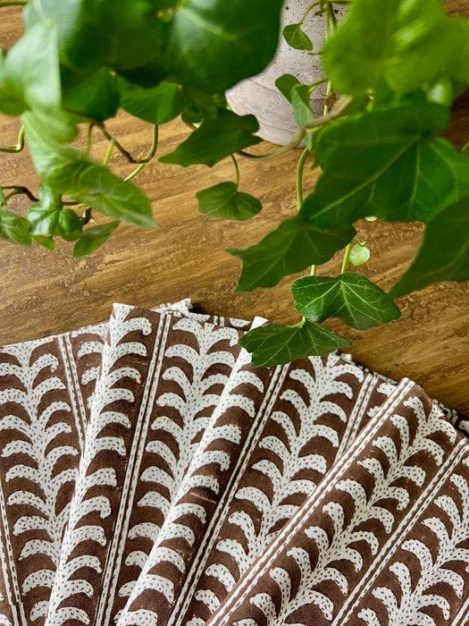 Endless Fleur Napkins in Chocolate Brown - Set of 4