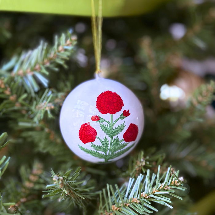 Red Poppy Christmas Ornament