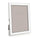 Silver Trim White Enamel Picture Frame