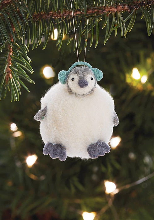 Penguin in Snowball Ornament