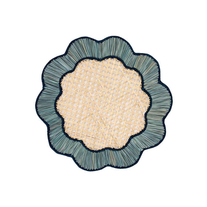 Breezy Placemat-Sky Blue/Navy-Set of 4