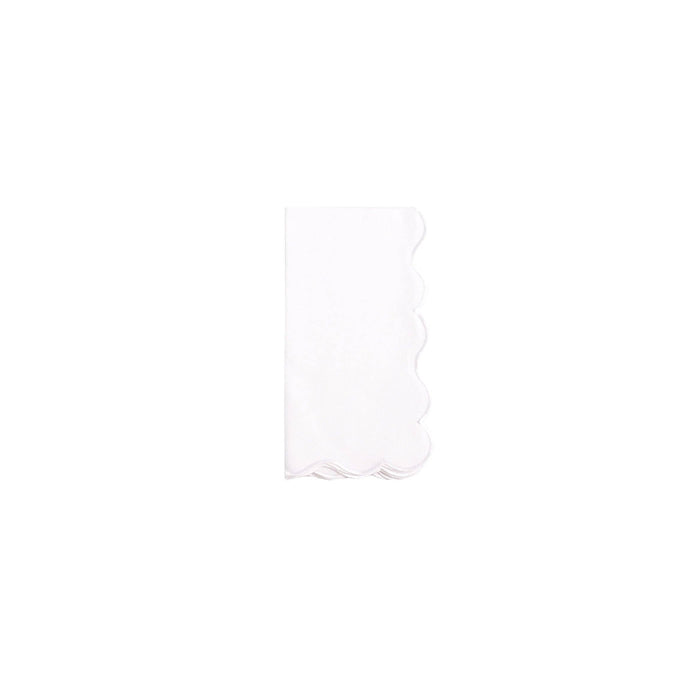 White Scalloped Napkin - Set of 4